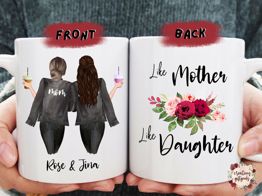 Mothers Day Gift From Daughter World's Best Mom Personalized Coffee Mug Like