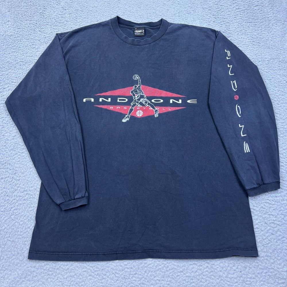 VTG And One Shirt And1 Basketball Mens Long Sleeve Hit Tee Y2K 90s USA Made XXL