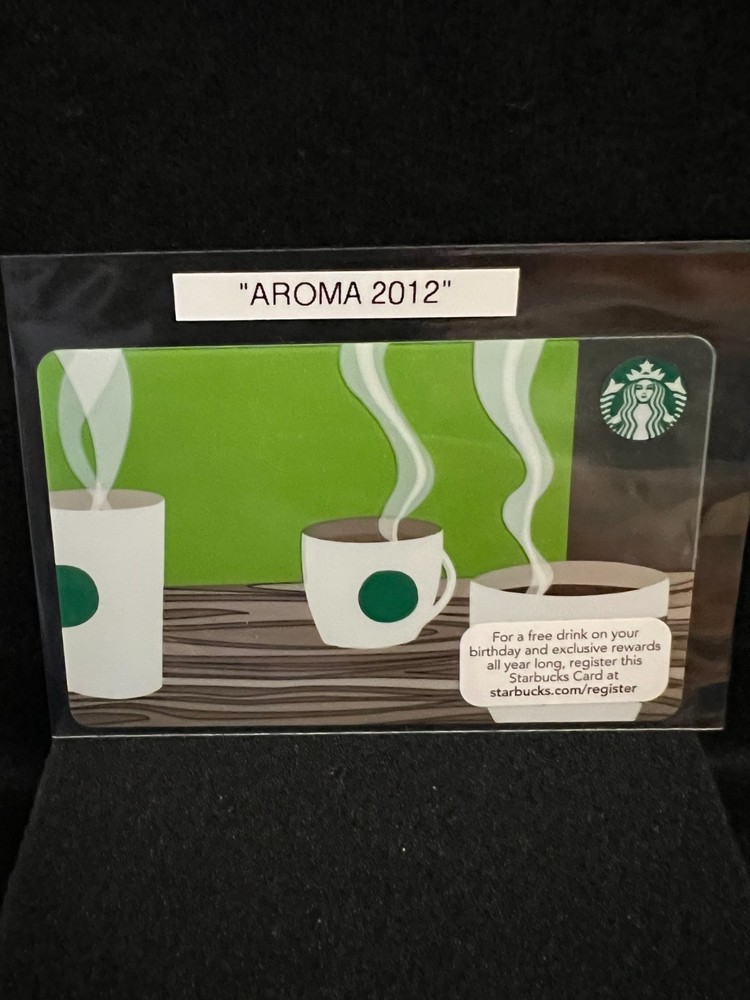 Starbucks Gift Card - 2012 Aroma Coffee Cups  - New/Unused