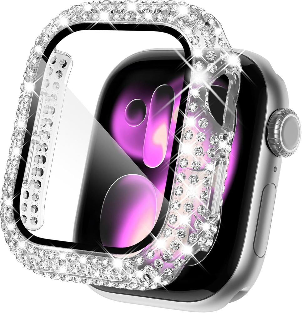 Compatible with Apple Watch Series 3 2 1 with Built-In Tempered Glass Screen Pro
