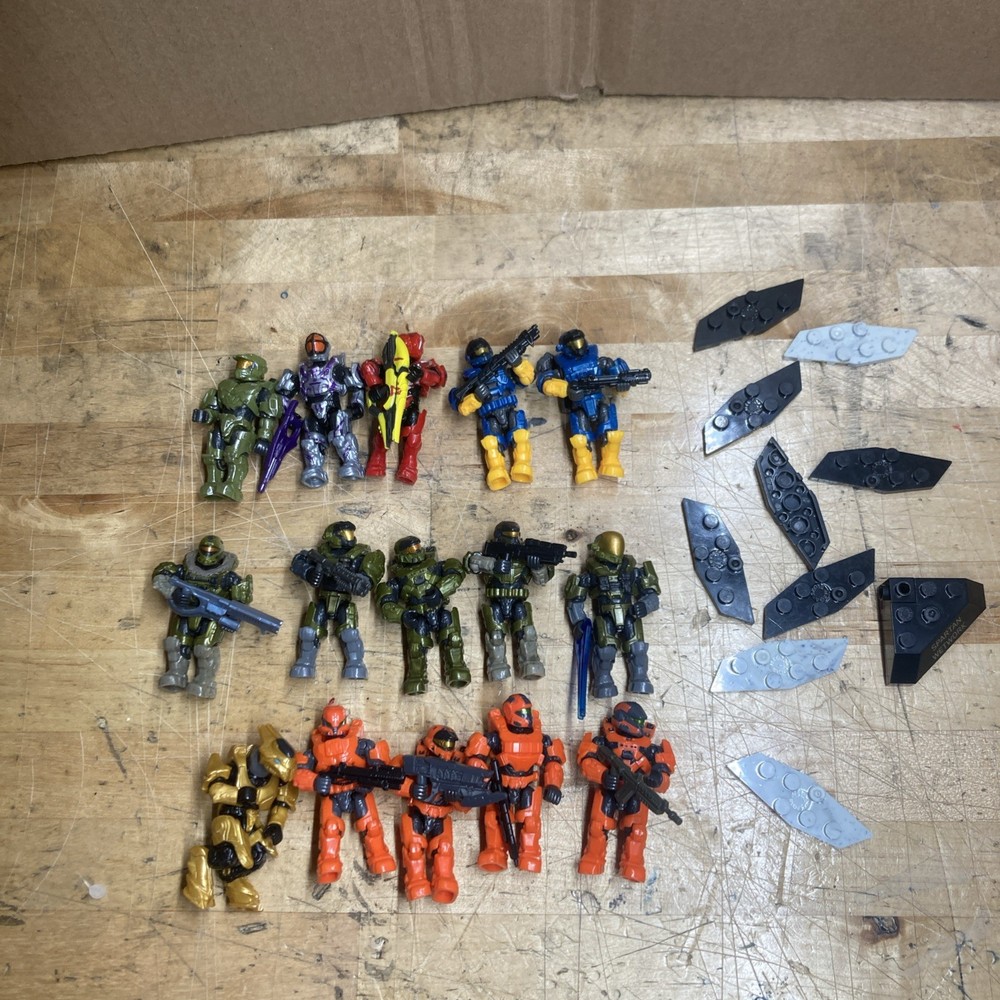 Halo Mega Construx Figures And Accessories Lot, Good Condition