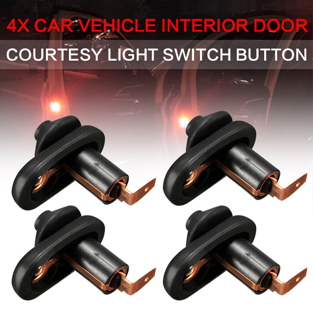4X Car Vehicle Interior Door Courtesy Light Lamp Switch Button Part Universal