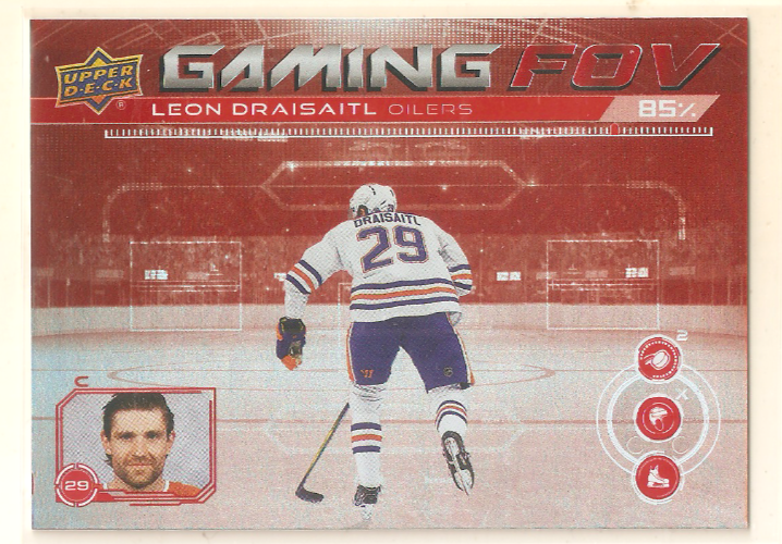 Leon Draisaitl 2024-25 Upper Deck Series 1 Gaming FOV Insert #6 Oilers
