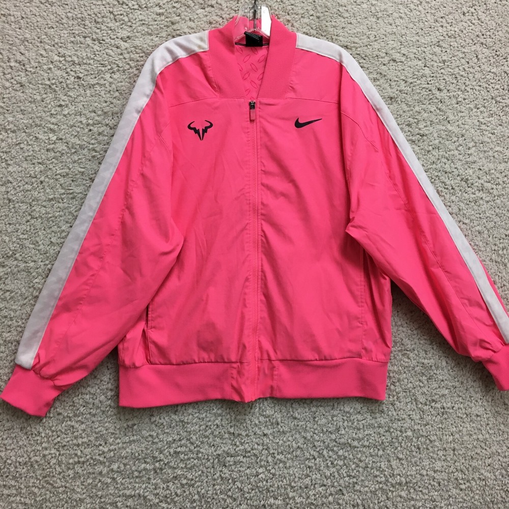 Nike Rafael Nadal Jacket Extra Large Adult Pink Track Full Zip Court Womens XL
