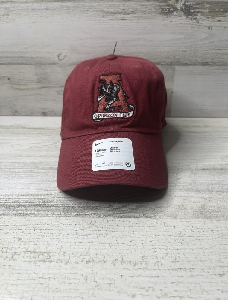 Nike ALABAMA CRIMSON TIDE Heritage86 NCAA Adjustable Strapback Hat (OSFM) NWT!!