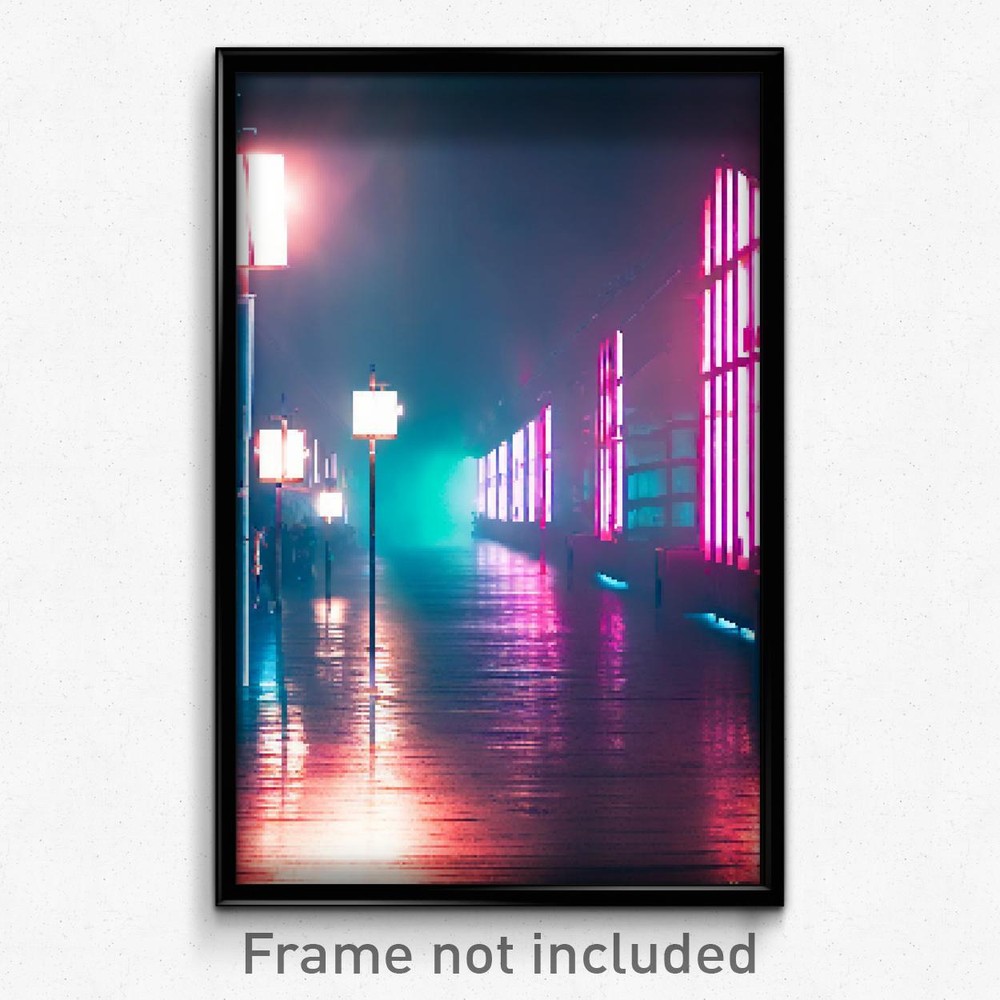 8 Bit Pixel Art Poster - Made Up Copenhagen Psychedelic Video Game Print