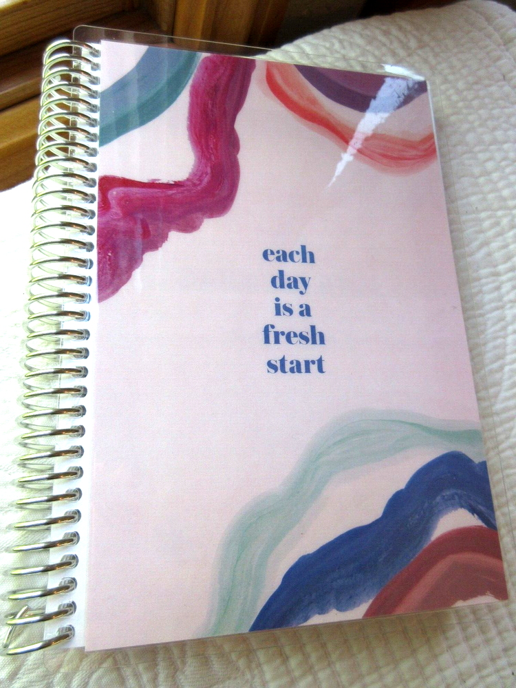 ERIN CONDREN SPIRAL DAILY JOURNAL LAMINATE COVERS USA EACH DAY IS A FRESH START