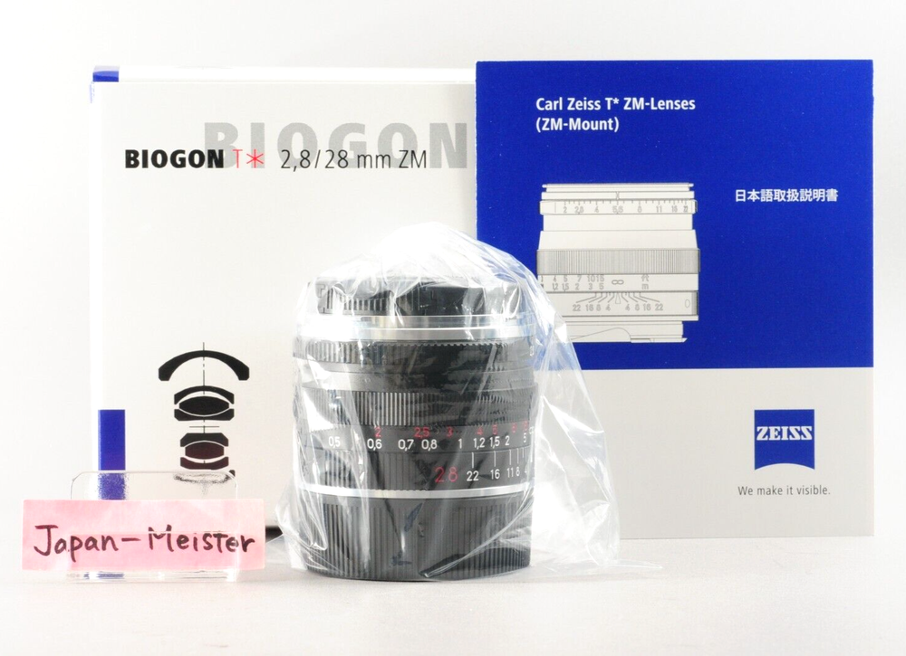 Carl Zeiss BIOGON T * 28mm F/2.8 ZM for Leica M mount MF Black Lens New in Box