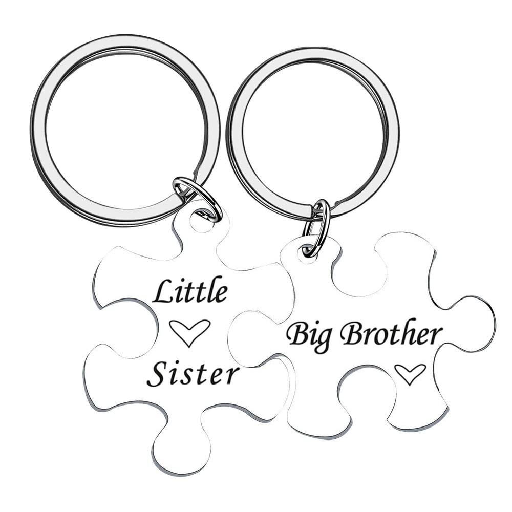 Gifts for Little Sister Big Brother Matching Keychains for Sister Brother Gif...