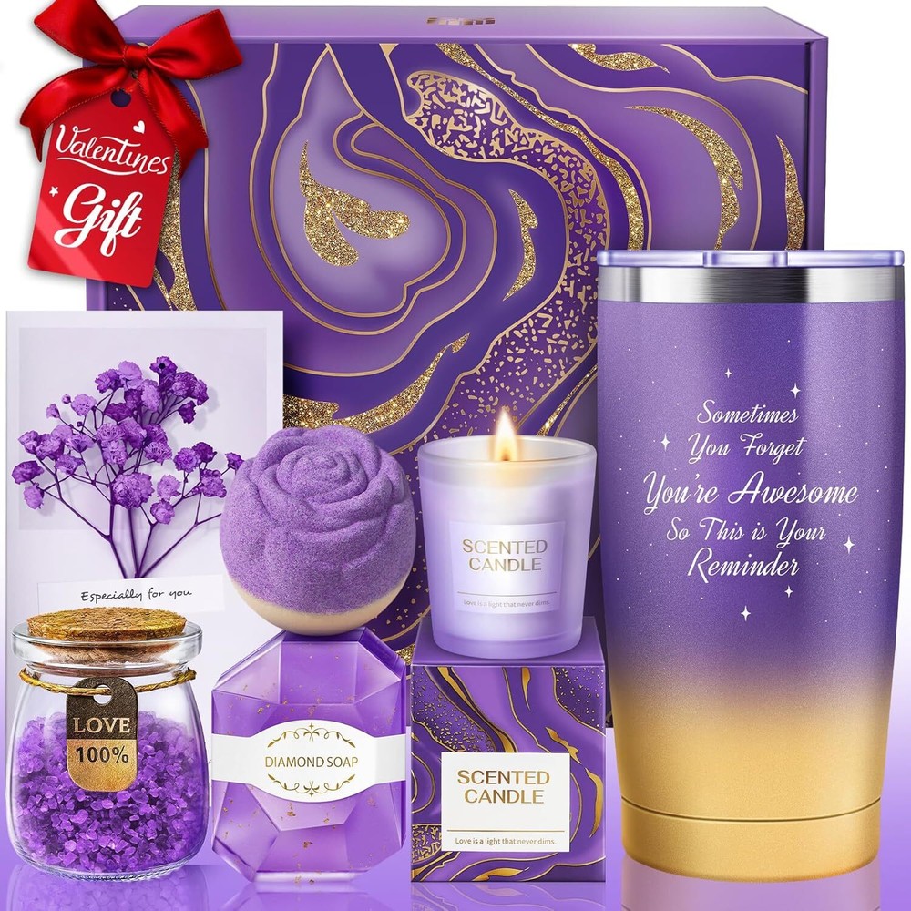 Valentines Day Gifts for Her, Women, Girlfriend, Wife, Gift Basket-image