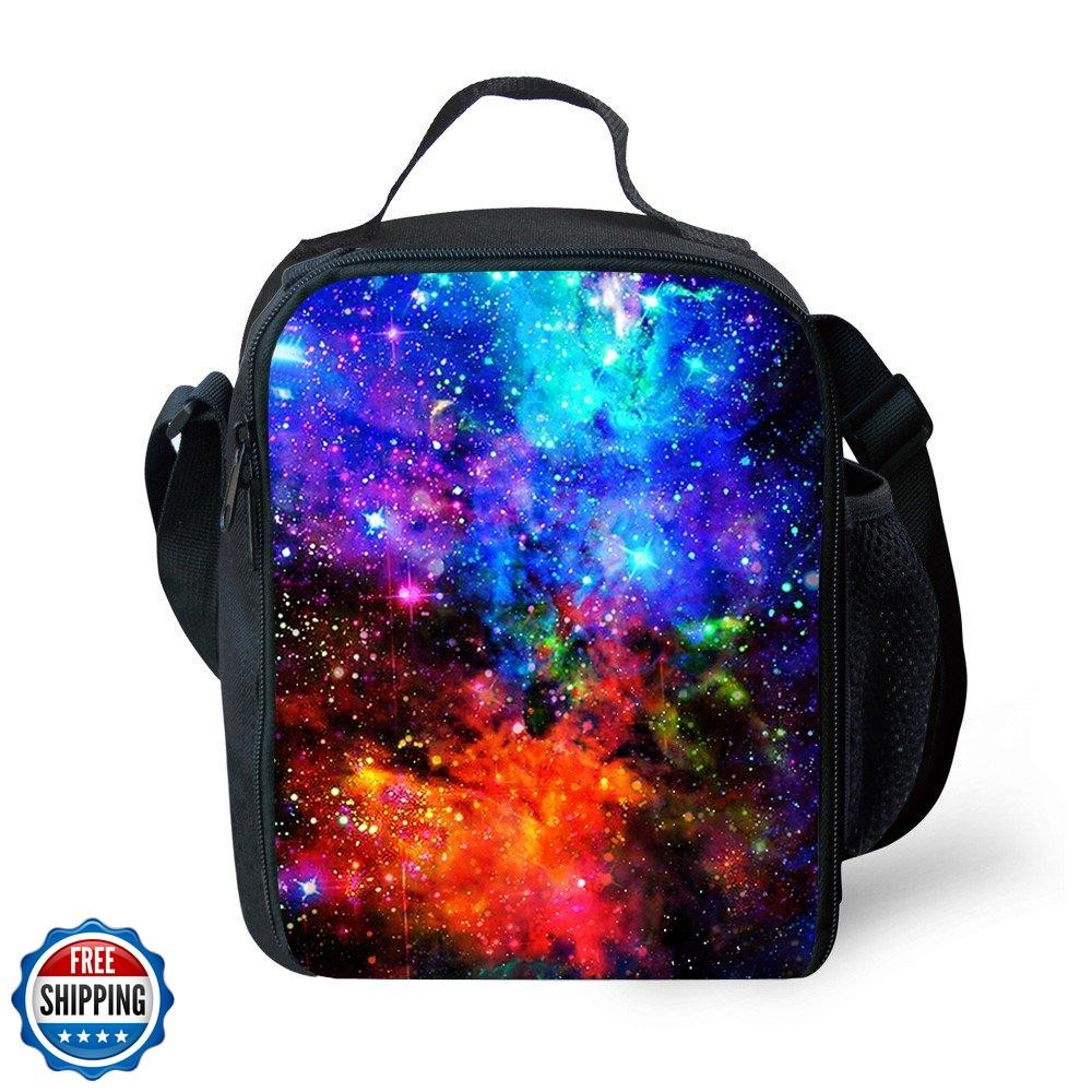 CAIWEI Insulated Galaxy Lunch Box Cooler Bag with Starry Sky Design