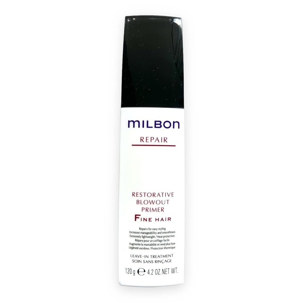Milbon Repair Restorative Blowout Primer Fine Hair 4.2 Oz Unscented Cream