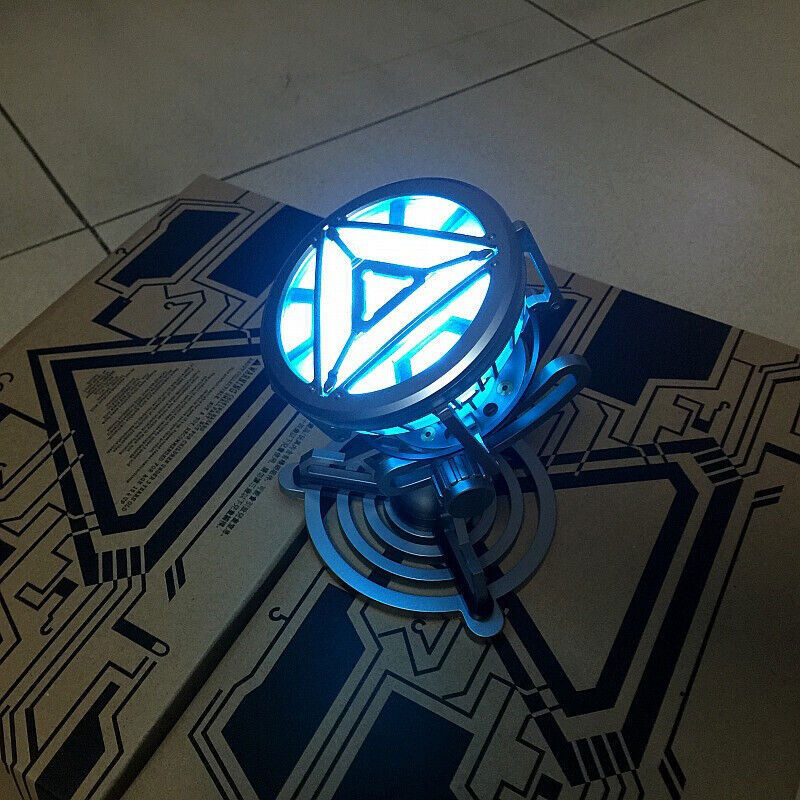 Comics Iron Man 1:1 Arc Reactor Tony Stark MK6 LED Chest Light DIY Model Toys