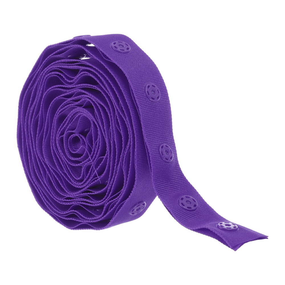 18mm Purple Cotton Snap Button Tape - 2 Yard Fastener Trim