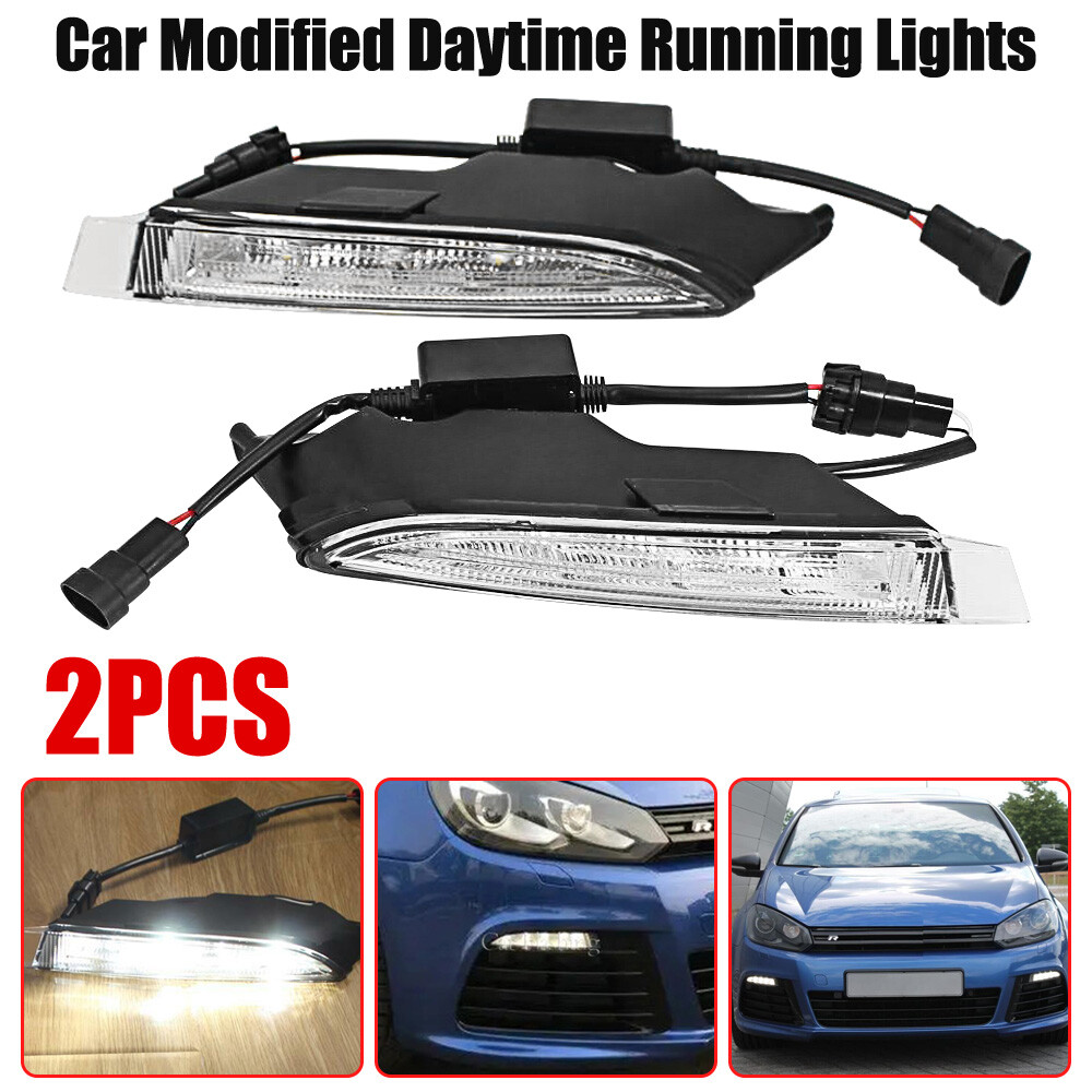 Pair Car DRL LED Daytime Running Light Fog Lamp For 6 MK6 R20 2009-2013  p