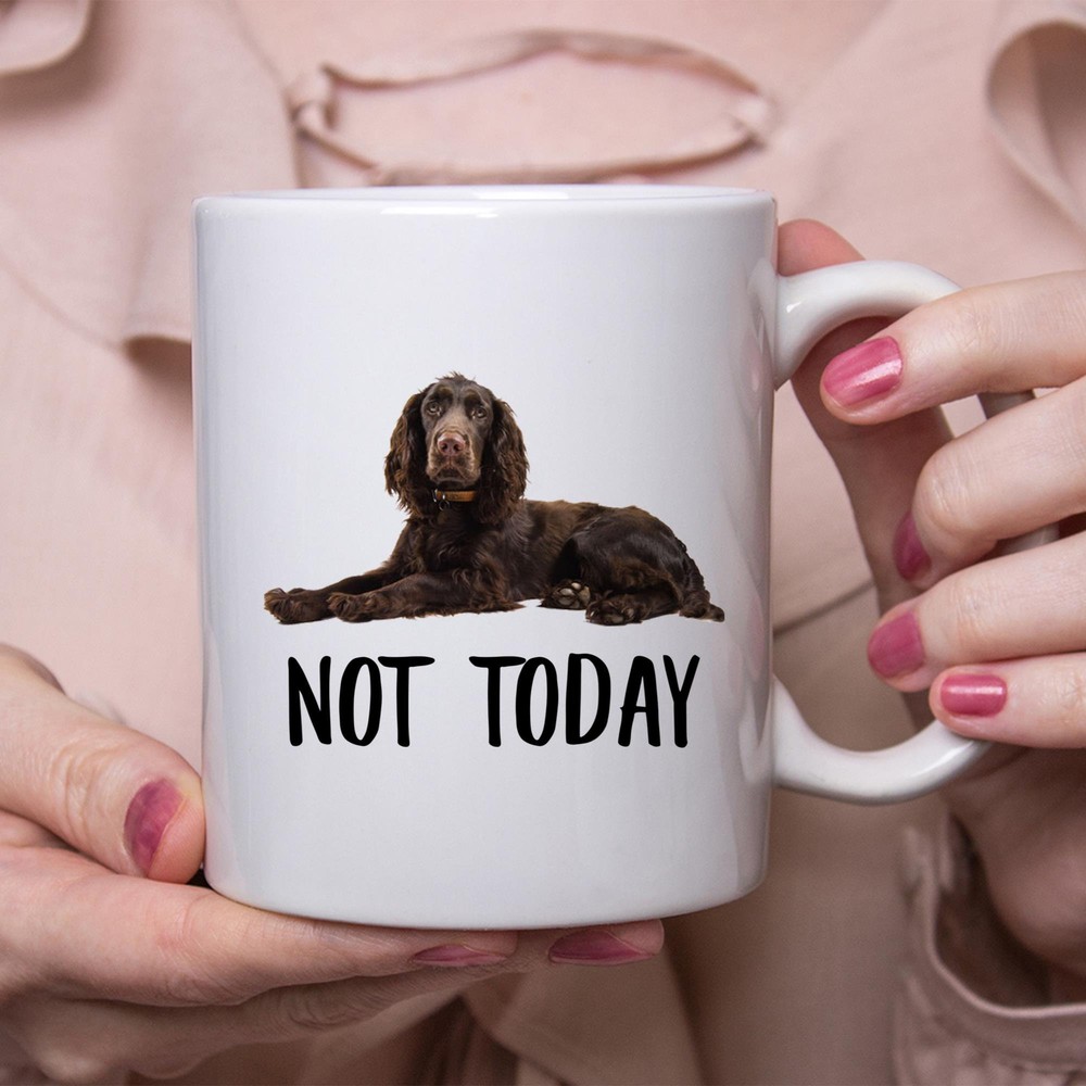 Funny Sussex Spaniel Chocolate Not Today Dog Mug Lazy Gift For Women Dogs Mom