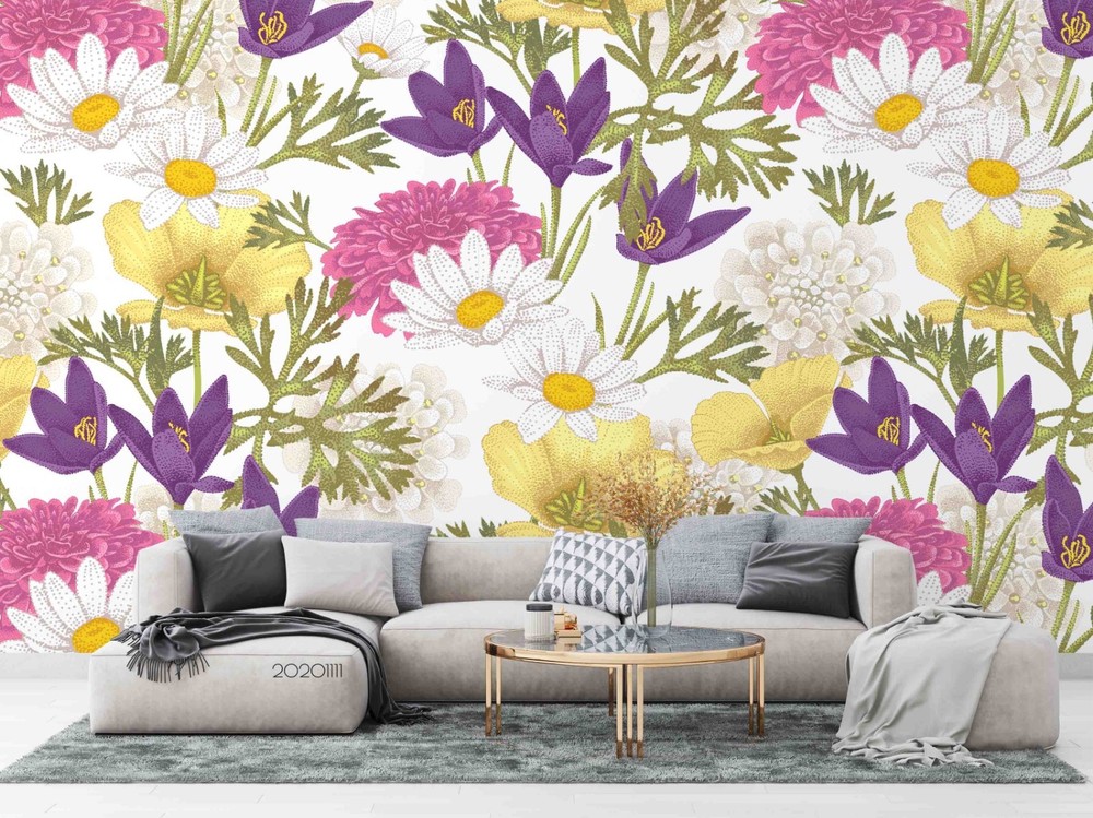 3D Flower Flora Pattern Wall Murals Wallpaper Murals Wall Sticker 14