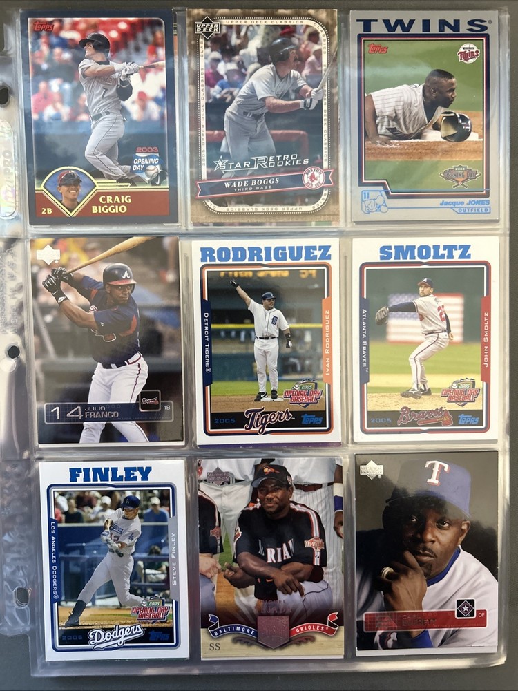 Vintage Baseball Card Lot - Legends & Stars Like Pedro, Boggs, Sosa, Giambi, Smoltz