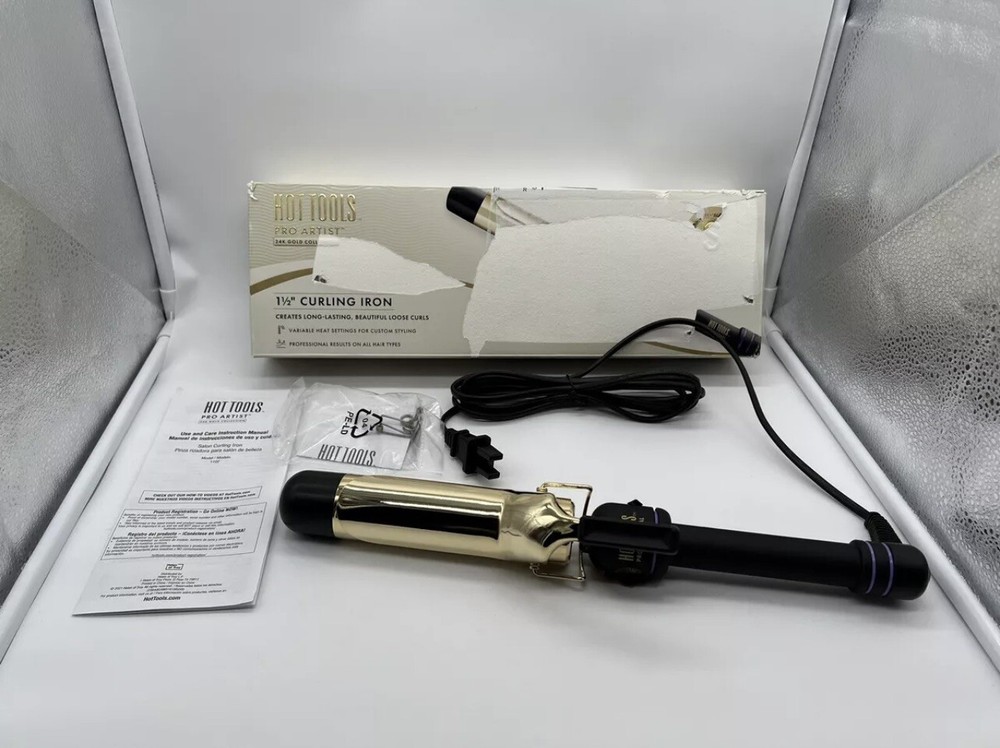 HOT TOOLS Pro Artist 24K Gold 1.5 Inch Professional Curling Iron