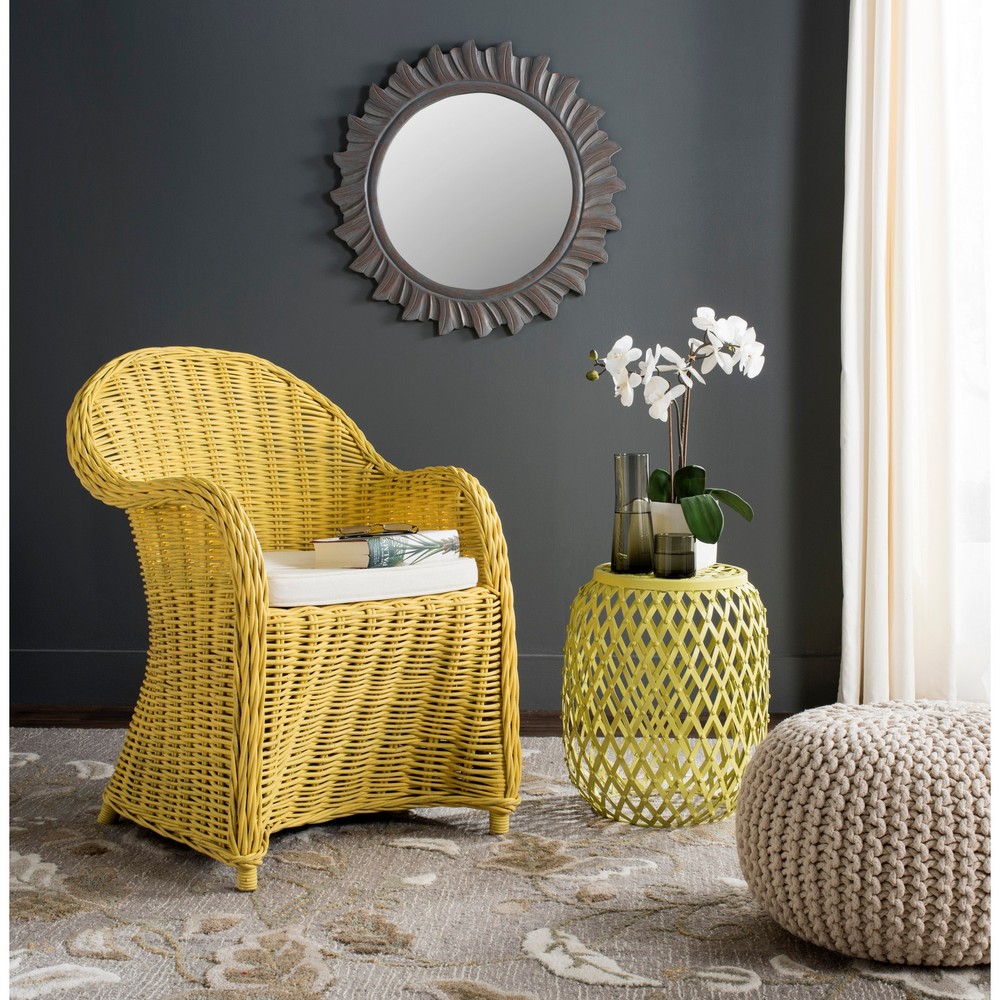 SAFAVIEH Callista Yellow Rattan Club Chair - 24