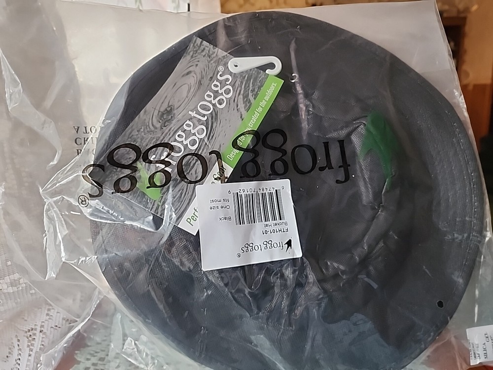 Frogg Toggs Black Bucket Hat One Size Fits Most for Outdoor Adventures