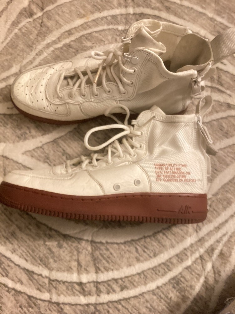 Nike Air Force 1 SF Mid Ivory Mars Stone Mens Shoes Size 8.5 Sneakers 917753-100