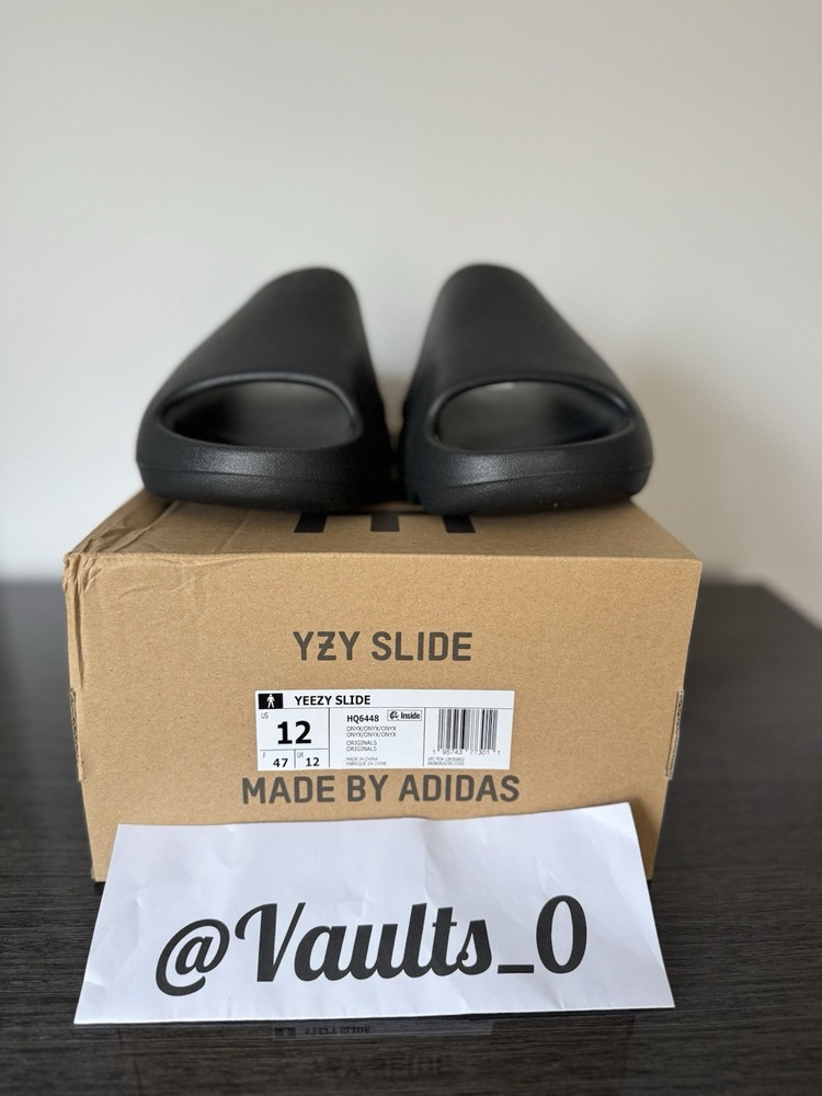 Adidas Yeezy Slide Onyx (HQ6448) Men's Size 12 (100% Authentic With Tags)