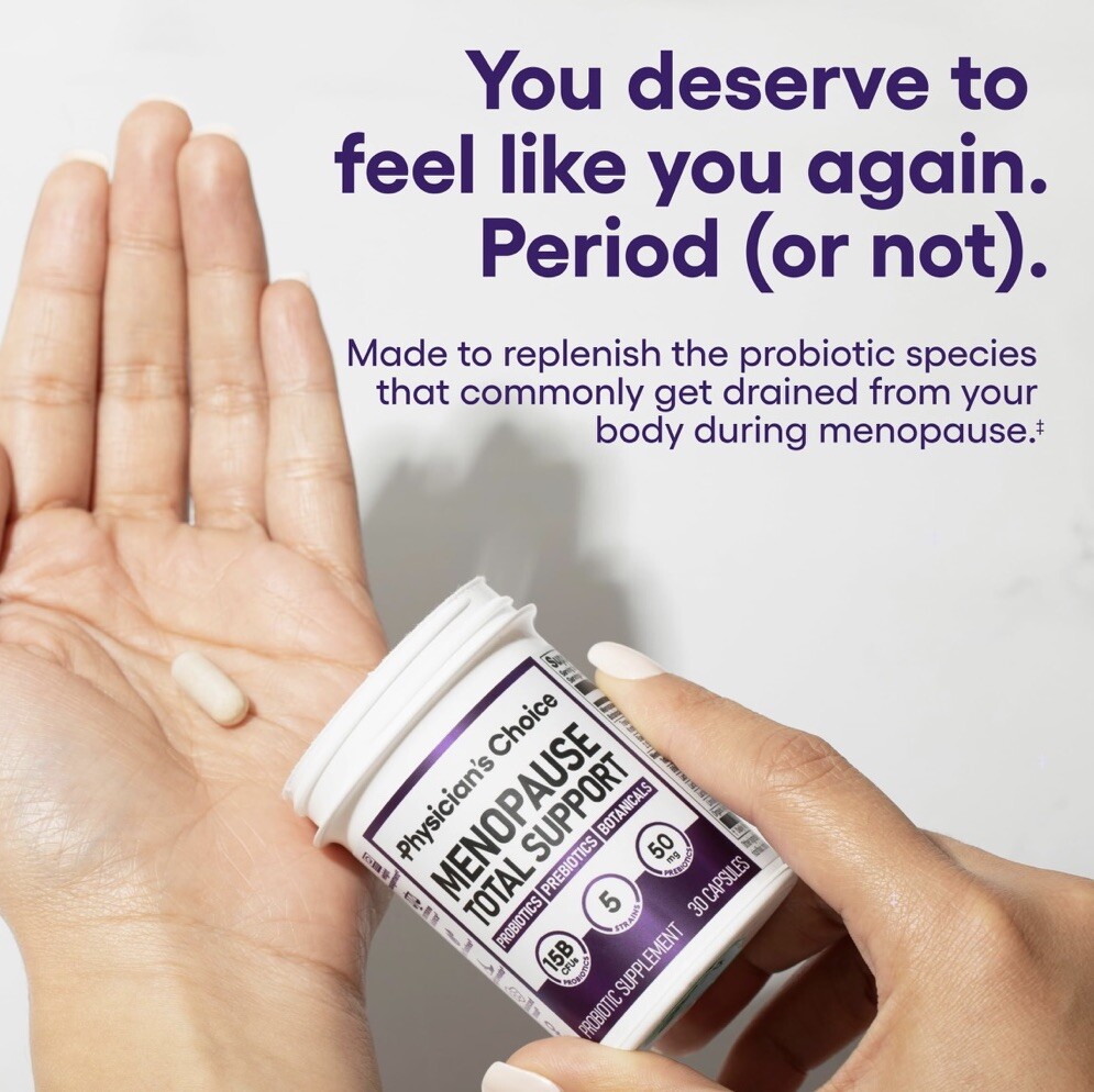 Physician's Choice Menopause Probiotic Supplement for Women, 50 mg (30caps)