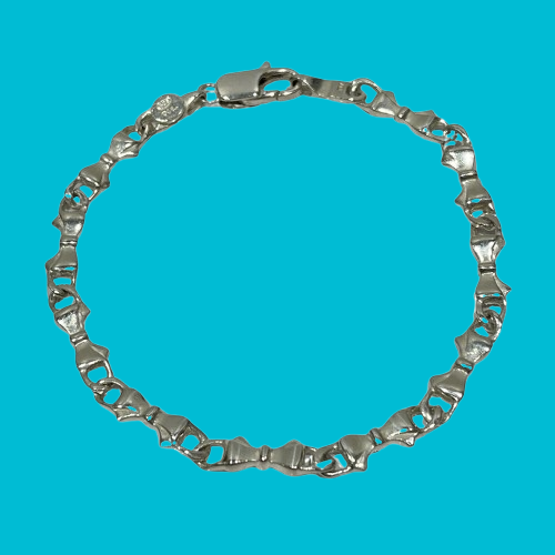 Tiffany & Co. 925 Silver Bracelet Puff Ribbon Weight 9.9g Women Japan [Used]