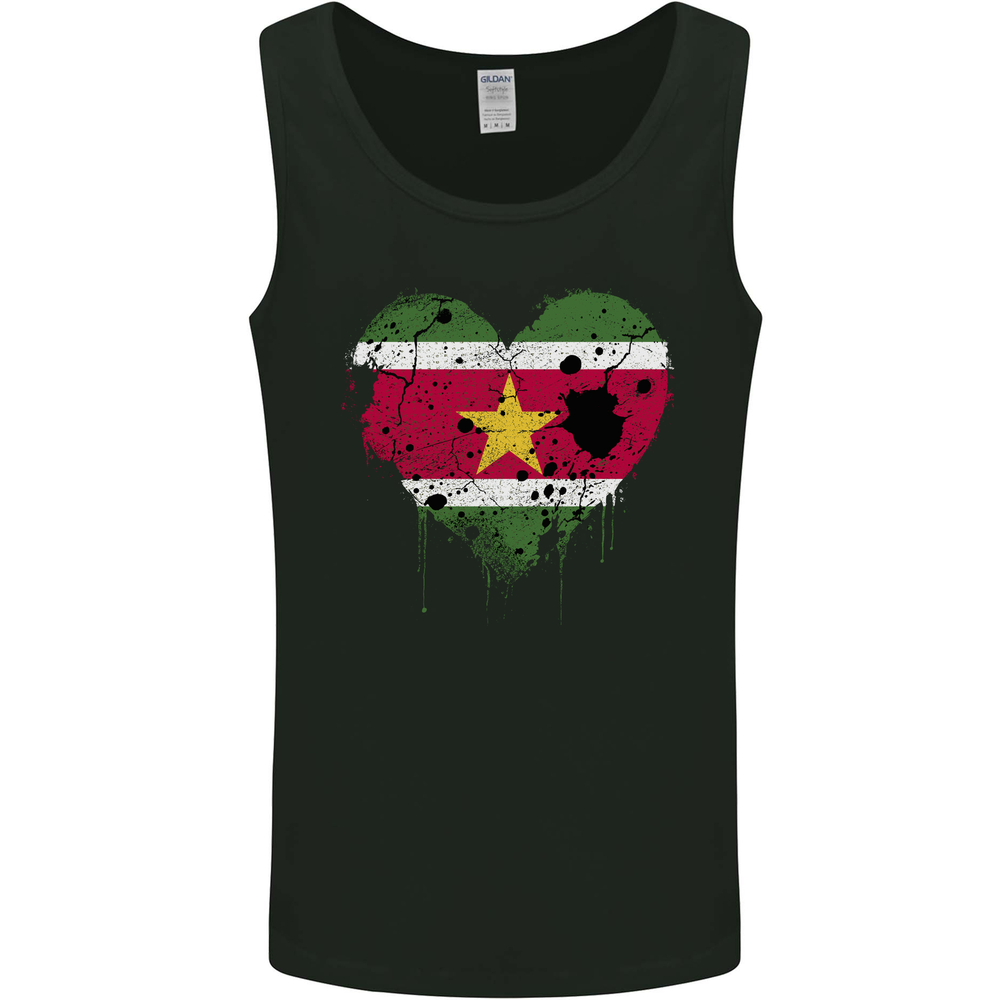 Love Suriname Flag Suriname Day Football Mens Vest Tank Top