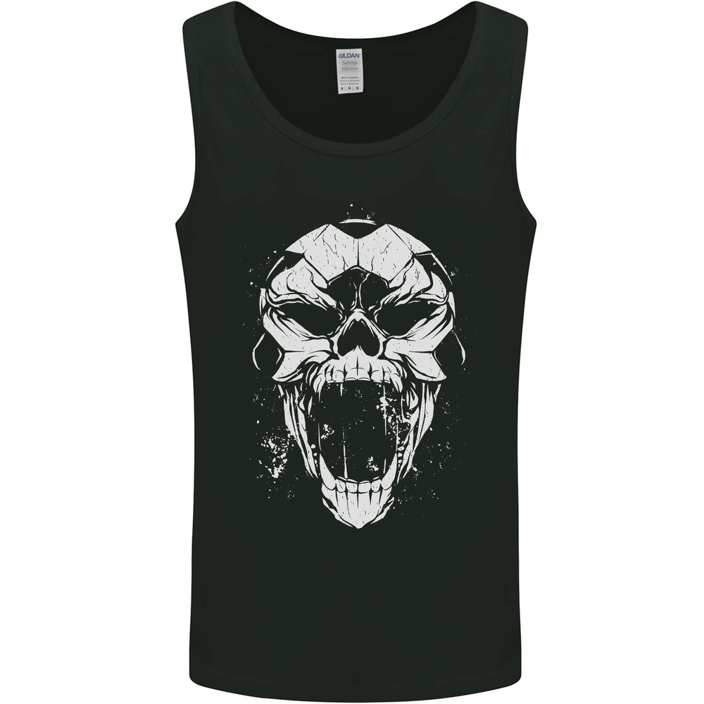 A Football Skull Footy Soccer Mens Vest Tank Top