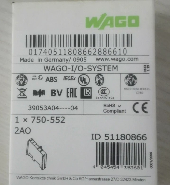 New In Box WAGO 750-552 Module PLC 750-552 750-552