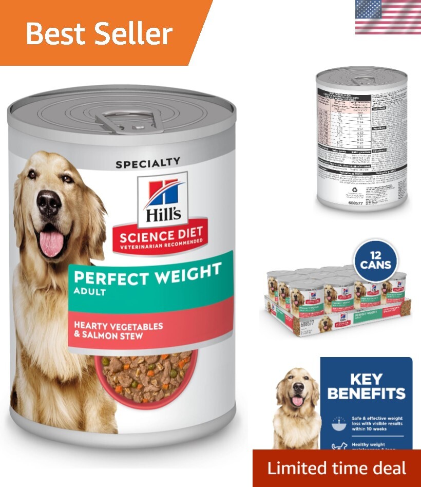 Perfect Weight, Adult 1-6, Weight Management Support, Wet Dog Food, Salmon & ...