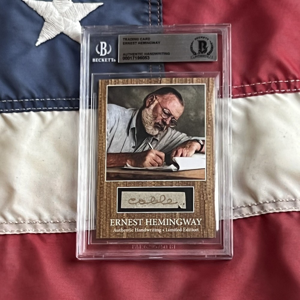 Ernest Hemingway Handwritten Word Cut from a Autograph Letter Signed Beckett BAS