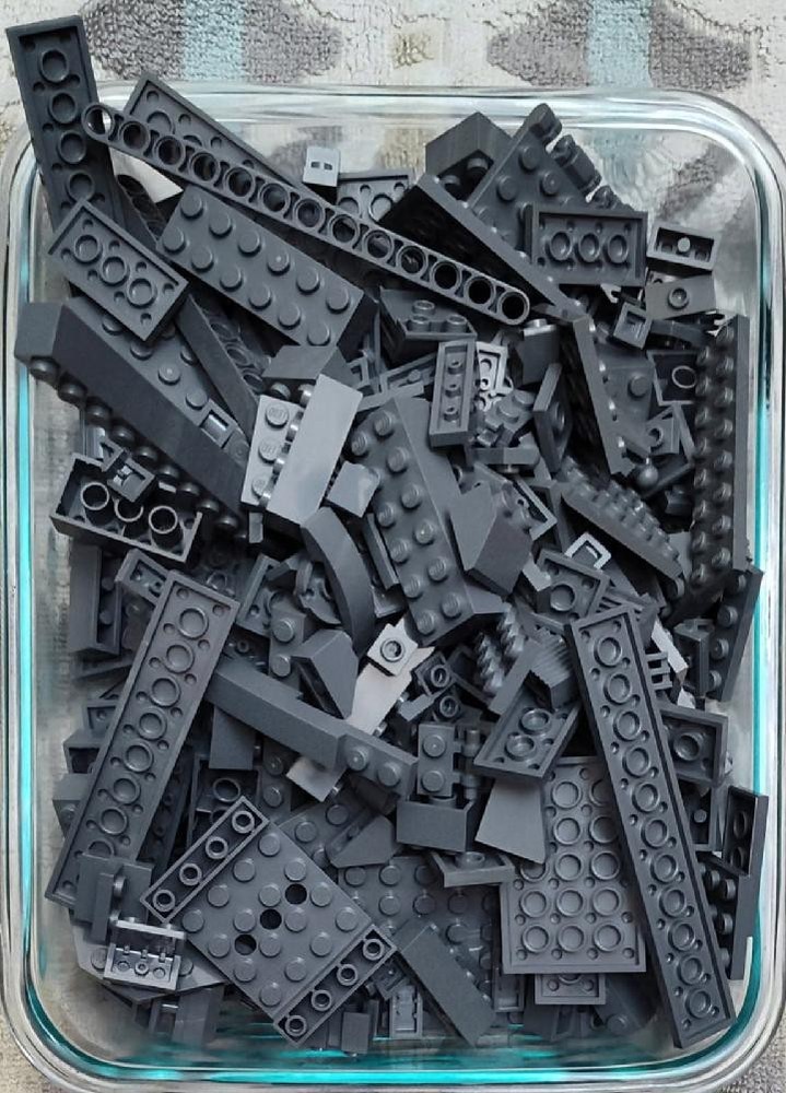 LEGO Dark Grey Lot of 1lb Slopes/Wedges Specialty Pieces, Brick, Plates & Tiles