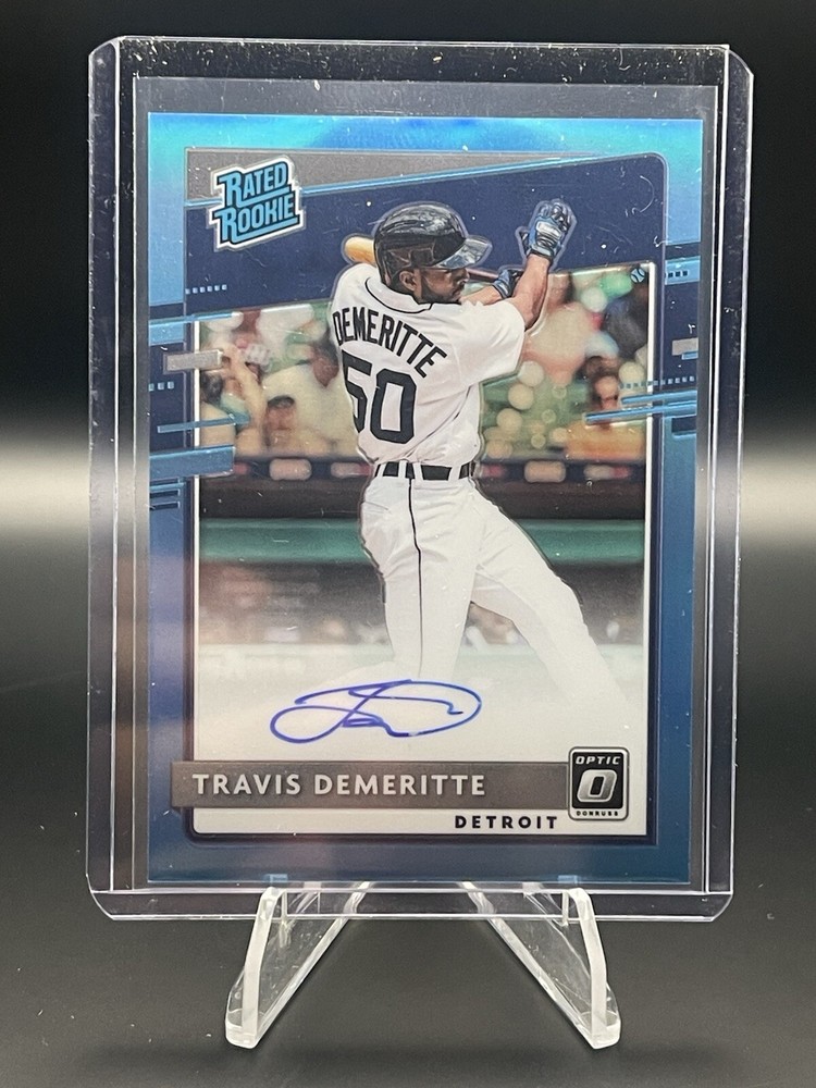 2020 Optic Travis Demeritte Rookie Auto TEAL VELOCITY /35