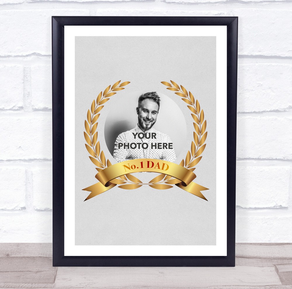 No.1 Dad Photo Award Personalised Gift Art Print