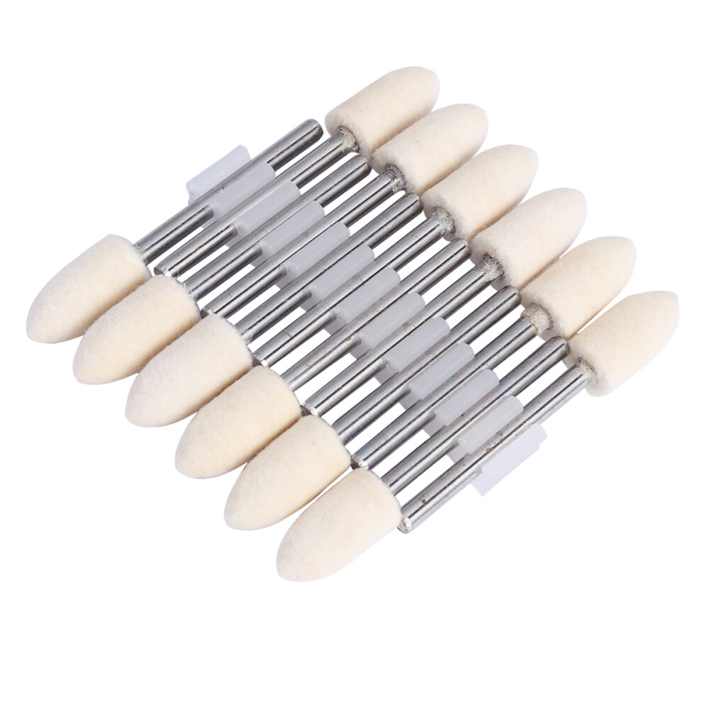 12PCS Wool Polishing Wool Felt Polishing Abrasive Heads
