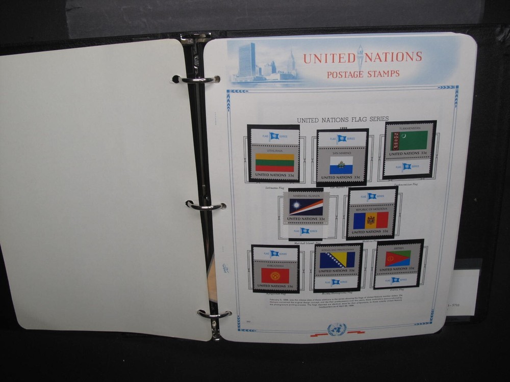 1999-2001 MNH United Nations On White Ace Album Pages In Mounts In Binder