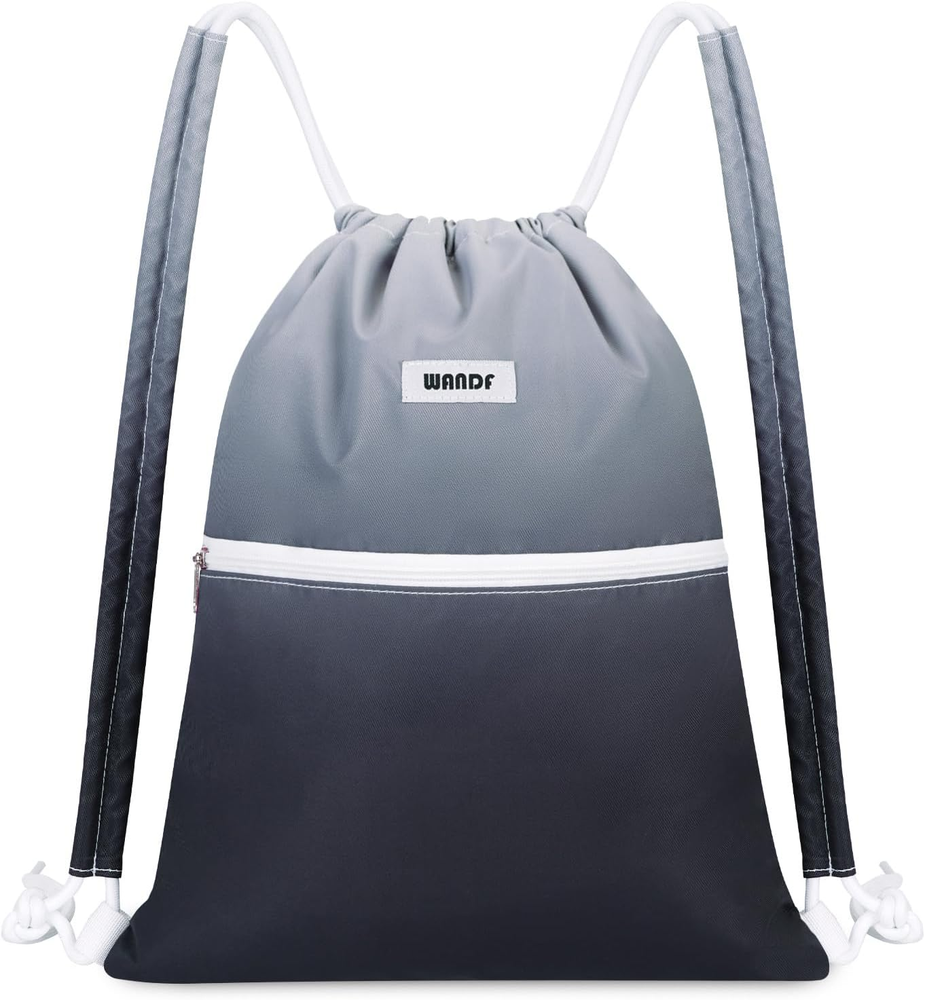 Drawstring Backpack Sports Gym Bag with Shoulder Pads Water Resistant String Bag