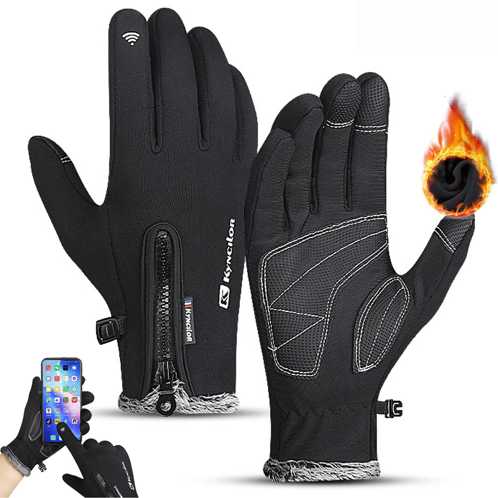 Winter Gloves Waterproof Touch Screen Full Fingers Bicycle Gloves for Men Women