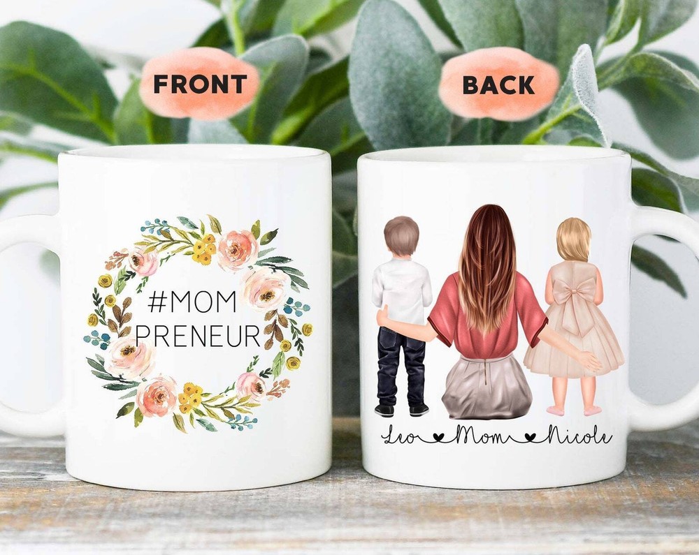 Personalized Mother Mug World's Best Mom Gift Mom With Children Mug Mompreneur