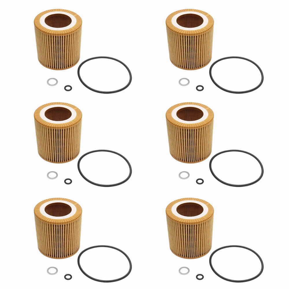 6Pcs HU816x Oil Filter For BMW X1 X3 X4 X5 X6 Z4 E82 E83 E89 E90 E92 11427953129