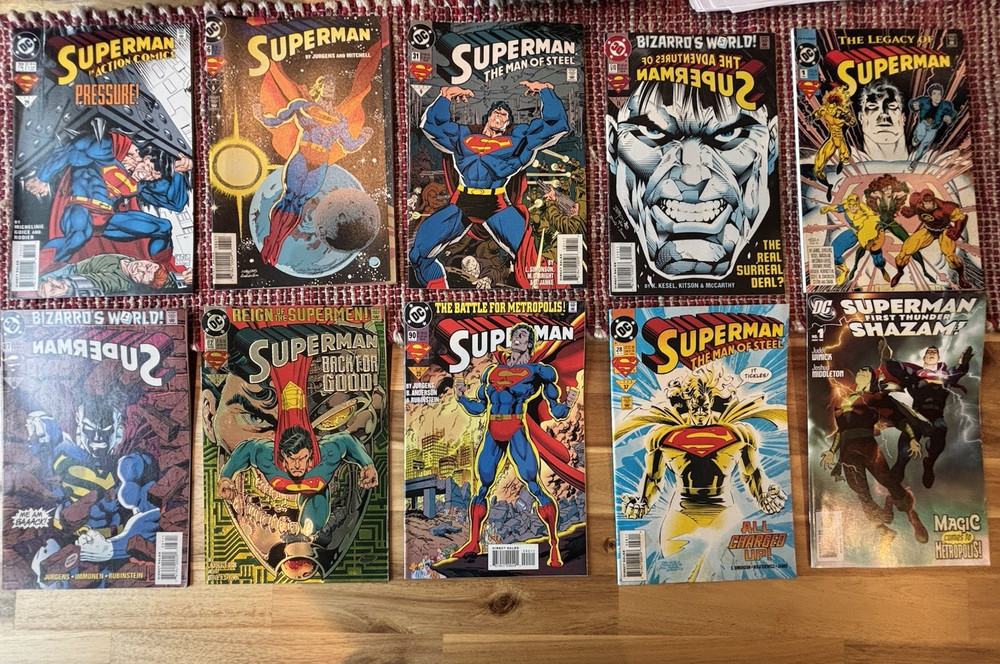 DC Comics Superman Comic Book Lot 1990s Single Issues Modern Age