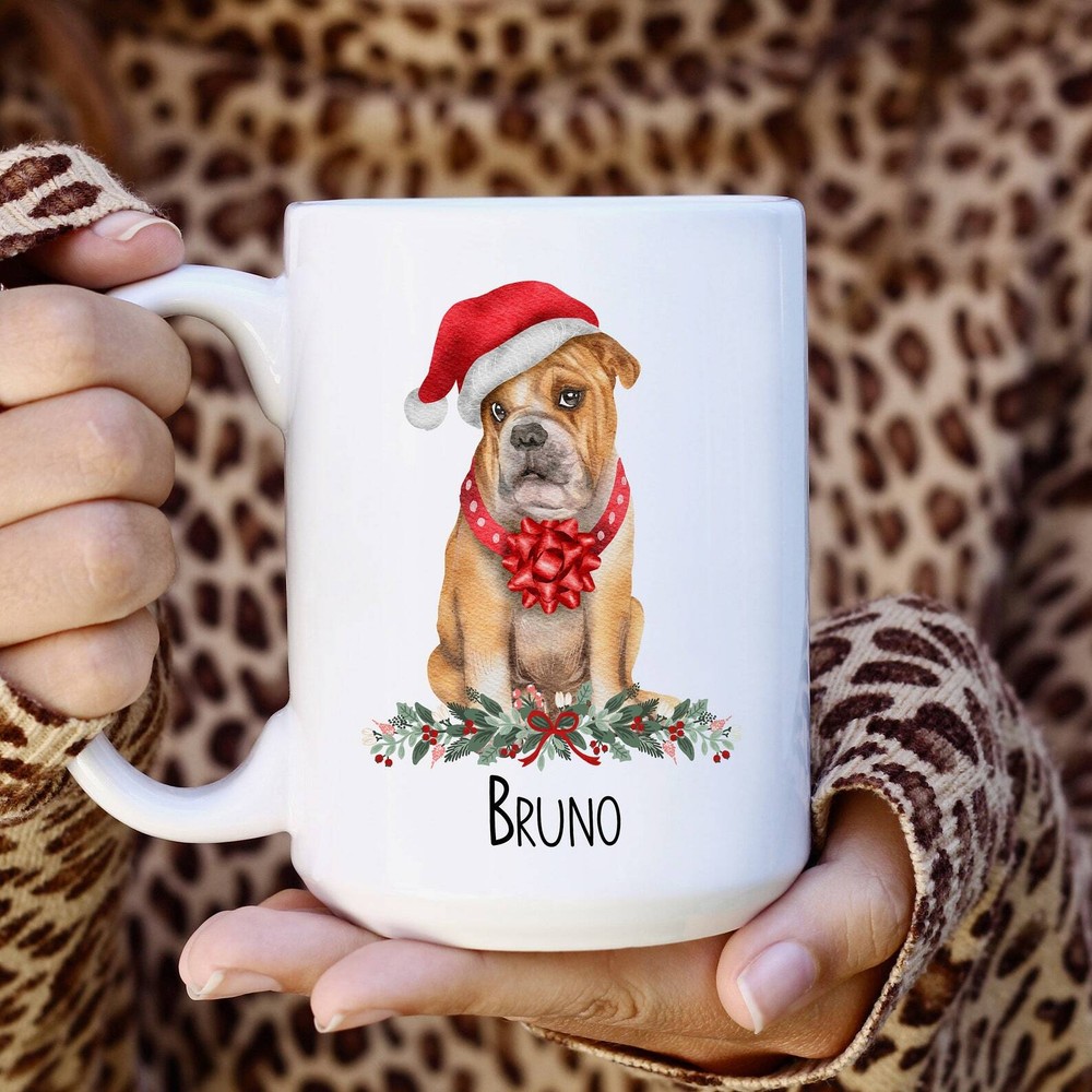 Bulldog Lover Christmas Personalized Mug Dog Lover Mug Gift Dog Owners Christmas