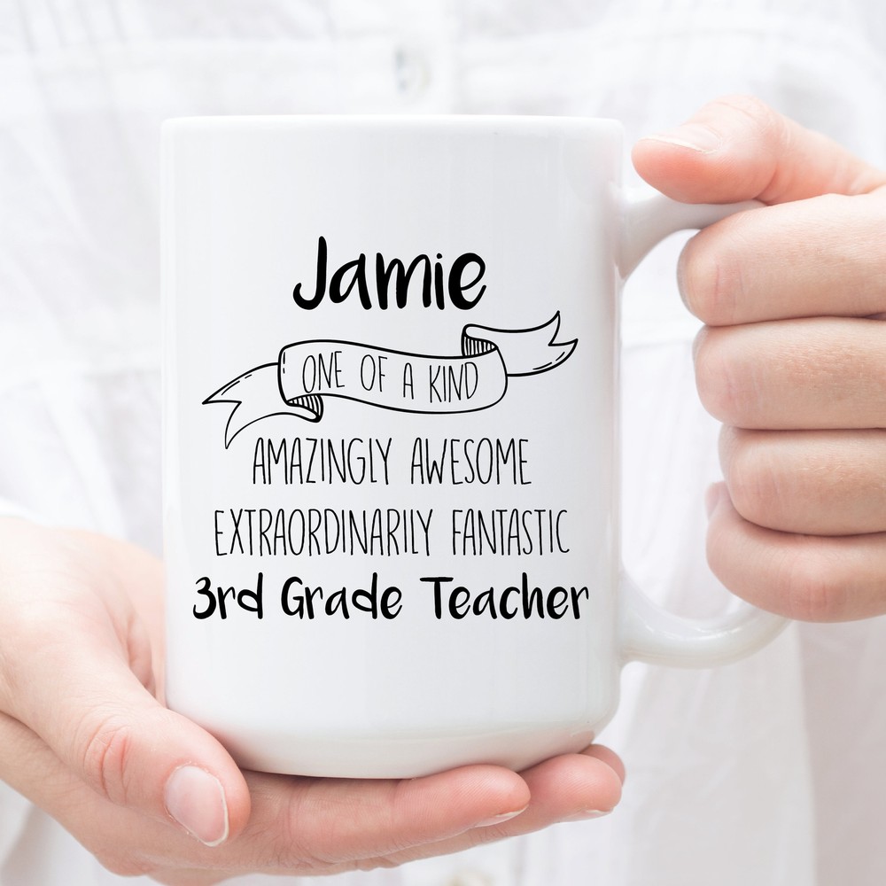 Personalized Coffee Mug For 3rd Grade Teacher Custom Gifts For 3rd Grade Teacher