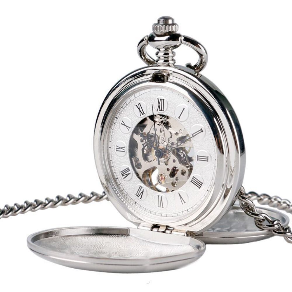 Antique Hollow Design Pocket Watch with Carved Details