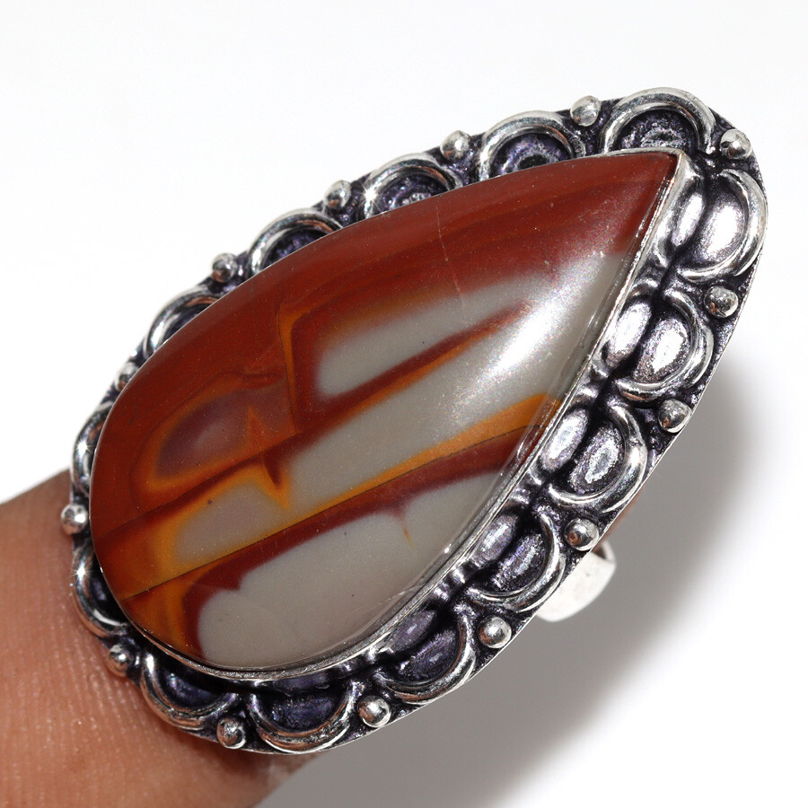 925 Silver Plated Handmade Noreena Jasper Gemstone Ring Size US 7 JW