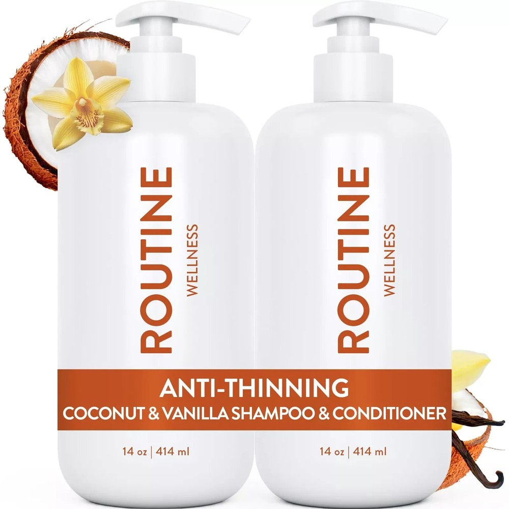 Routine Wellness Anti-Thinning Shampoo and Conditioner Set for Thinning Hair ...