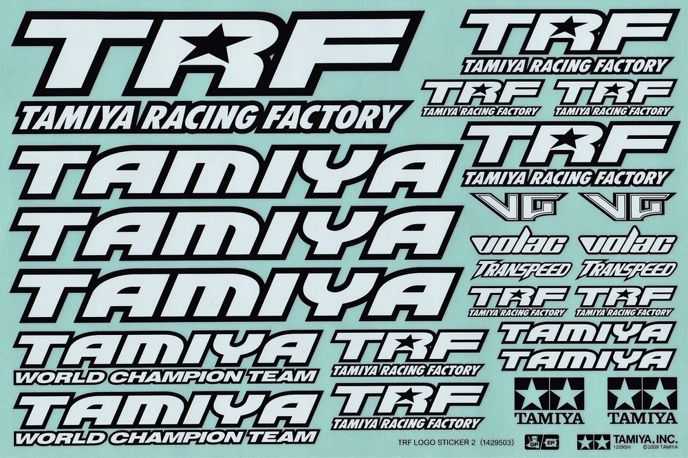 Tamiya TRF marking sticker for 1:10 RC car truck part 42164